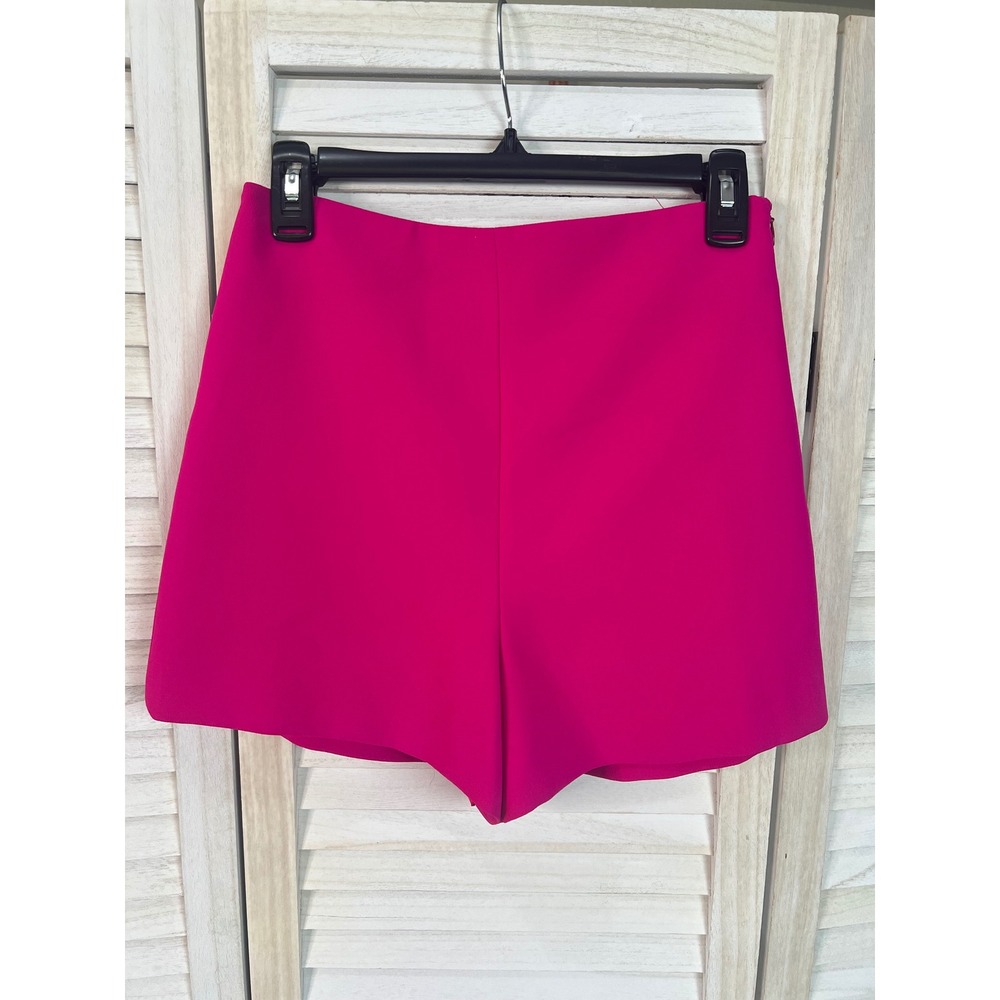 Zara Womens Shorts High Waisted Fuchsia Pink Dressy Barbiecore Party WorkSize S